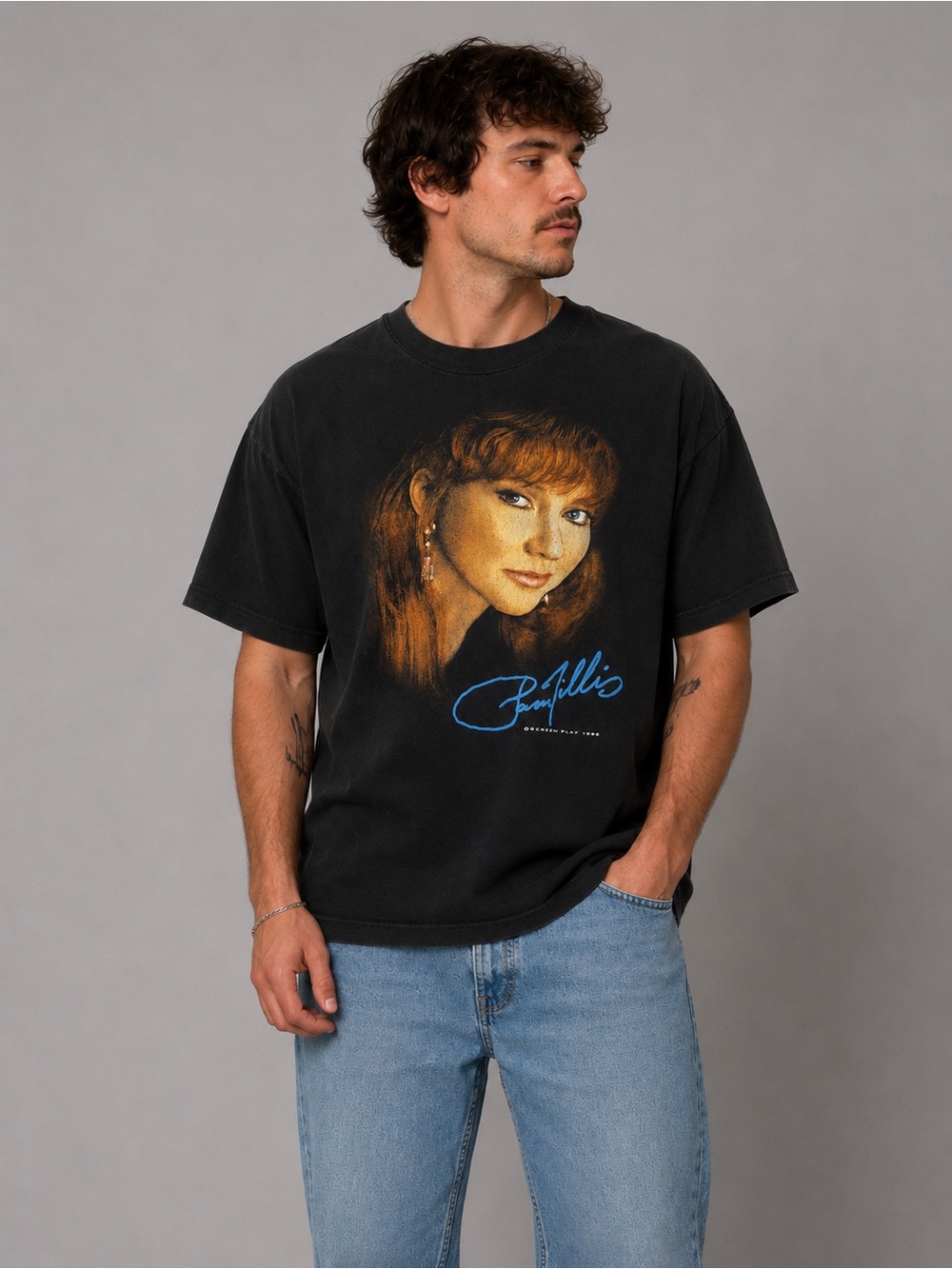 Vintage 1996 Pam Tillis Country Music Tour T-Shirt Black USA Made Size L